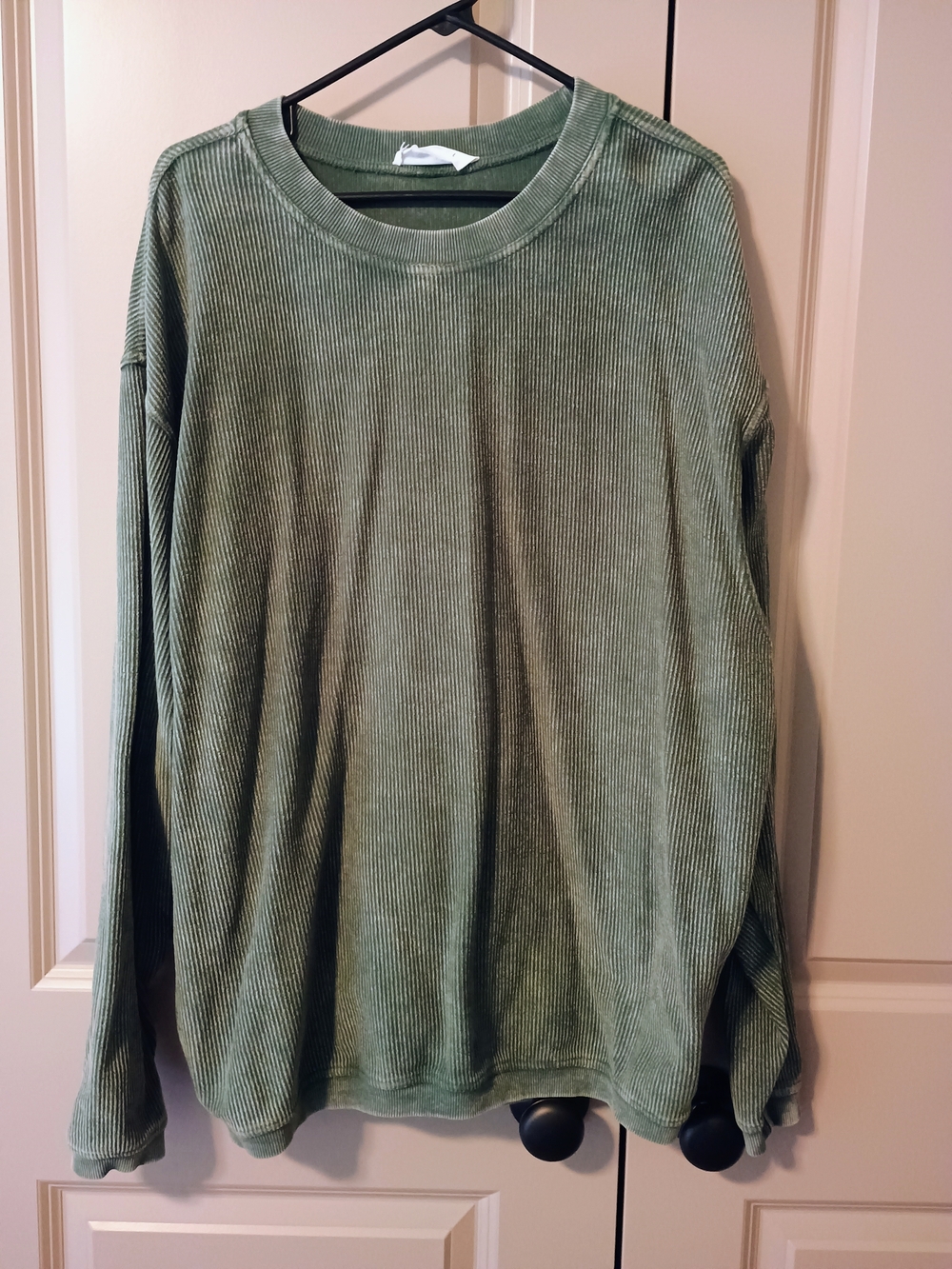 Filly Flair Green Ribbed Crewneck Sweatshirt